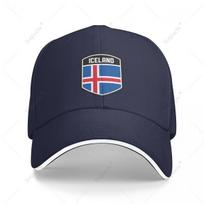 Multifunction Iceland Flag Shield Sandwich Baseball Cap Unisex Sports Casual Caps Golf Hat Fishing Outdoors One Size blue
