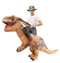 Suaugusiųjų ir vaikų pripučiami T-Rex dinozaurų kostiumai Purimui, Helovinui, Kalėdoms, Maskotai, Anime vakarėliui, Cosplay kostiumas, Suknelė, Šventiniai kostiumai Fit Height 150-200cm&T-REX beige