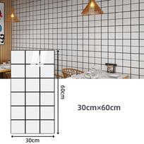 60*30cm Storas Auksinės Folijos Lipnus Plytelės Lipdukas, Dirbtinio Keramikos Plytelės Tapetas Vandeniui Atsparus Sienos Lipdukas Virtuvės & Svetainės Dekoras 6PCS