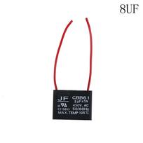 Cbb61 450V 1-10Uf lubų ventiliatoriaus variklis veikia paleidimo kondensatorius 8UF