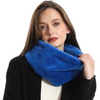 Madingas žieminis unisex kaklo šildytuvas su kailiu lauko veiklai, žygiams, storas, vienspalvis pliušinis žiedinis šalikas vaikams, moterims, dviračių sportui, snood tipo apykaklė 25x40cm beige