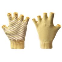 1Pair Warm Anti-slip Yoga Gloves Women Men Half-finger Gloves Pilates Indoor Dance Fitness Training Open-fingered Gloves One Size beige