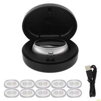 Dual-Pulse Stimulation Electric Snoring Corrector Magnetic EMS Pulse Snoring Stop  Night Time Anti-Snore Device black