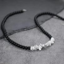 Unikalus vyriškas karoliai 20 colių trumpas chokerio apykaklė netaisyklingas howlito tigro akių akmuo kaklo aksesuarai meditacija gydymas Colar gray
