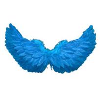 Angelo plunksnų sparnai su elastiniais dirželiais Ryškios spalvos lengvi kostiumai Cosplay Wings fotografijos rekvizitai blue