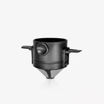 Nešiojama sulankstoma daugkartinio naudojimo kavos filtravimo puodelio lašintuvė su dvigubo sluoksnio tinkleliu pour-over kavai, be filtravimo popieriaus, kelioninėms, espreso kavai black