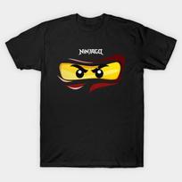 Azijietiškas dydis Vyriškas Juodas Spausdintas Marškinėlis Ninjago Akys Raudonas Ninja Fanart Fanmade Be Iškirpimo Šilumos Perdavimo Spaudas Medvilninis Marškinėlis S yellow