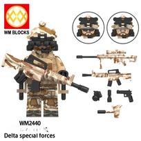 Special Forces Mini Action Figures Navy Seals Modern Soldiers SWAT KSK SSO Bricks Building Blocks Toys for Children WM6147