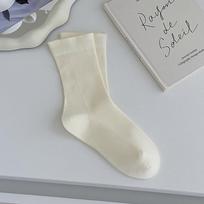 Women's Antibacterial Odor-Resistant Mid-Calf Cotton Scrunch Socks - Black & White, Postpartum Friendly, Spring/Autumn Style Individual packed high-quality gray