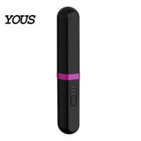 Travel Size Hair Straightener 2-in-1 Portable Brush, Curling Straightening Comb with Rechargeable Brush 3 Temperature Settings, USB Electric Ionic Hot juoda
