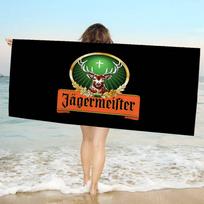 J-Jagermeisteres Logotipo Mikropluošto Antklodė Greitai Džiūstantys Paplūdimio Rankšluosčiai Dydelės Spaudos Super Sugeriantis Baseino Rankšluosčio Antklodė W45*H90(CM)