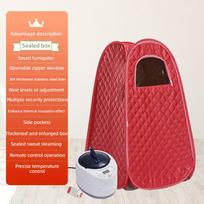 Foldable Sealed Sweat Steaming Box Household Full Body Steam Sauna Box Fumigation Machine Health Sweating Sauna Set brown
