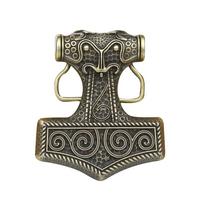 Retro Norse Mythology Hero Odin Hammer Belt Buckle Western Cowboy King Weapon God Viking Hebilla Cinturon Man Jeans Accessory gray
