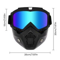 Dustproof Motocross Glasses Windproof Motorcycle Goggles Breathable Full Face Protective Motorbike Dirt Bike MTB Helmet Mask blue