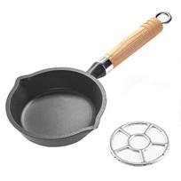10 cm maža ketaus keptuvė su nelimpančiu paviršiumi kiaušiniams ir maisto gaminimo reikmenims B10CM black