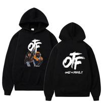OTF Setr Hip Hop Letter Prt Print Vyriški megztiniai Prabangūs prekės ženklai Megztiniai Megztiniai Moteriški Nauji Gatvės drabužiai Megztiniai su gobtuvu rudens žiema L black