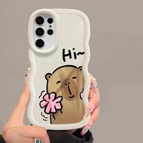 Case for Samsung Galaxy S21 A25 S24 S20 FE S22 Ultra A26 S25 S23 Plus Soft Phone Cover A55 A24 A54 A36 A34 A35 Cartoon Capybara Galaxy A54 5G white