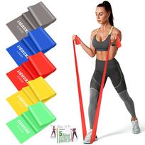 5 Pcs Resistance Bands, Professional Exercise Bands Elastic Stretch Bands for Fitness Yoga Pilates Stretching Strength Training, Workout Bands 2m red