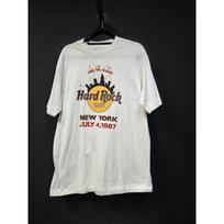 Vintage 1980s Hard Rock Tee Size Large 100 white
