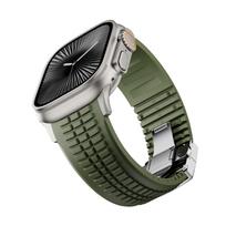 Silikoninis TPU dirželis Apple Watch juostai Ultra 3 49mm 46mm 45mm 44mm Titano spalvos apyrankė IWatch serijoms 11 10 9 8 SE 7 6 5 49mm(Ultra 3 2 1) gray