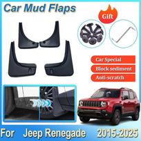 For Jeep Renegade Accessories 4X4 2015-2025 Car Anti-splash Mudguards Front Rear Fender Wheel Covers MudFlaps Car Accessories black