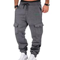 Men's Multi-Pocket Drawstring Work Pants S