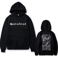 British Rock Band Radiohead Graphic Print Hoodie XL black