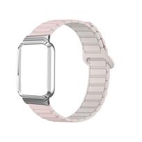 Magnetinis Dirželis Xiaomi mi band 10 Pro Apyrankė Verslo Apyrankė Silikoninė Apyrankė Mi Band10 Pro Keraminė Minkšta Plėvelė Laikrodžio Dirželis Mi Band10 Pro Ceramic white