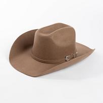 USPOP 100% Wool Felt Cowboy Hat with Belt Buckle 4 Sizes Wide Brim Jazz Hat  Autumn Winter Fedoras M 57cm chaki