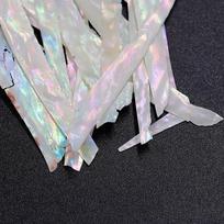 Nails Abalone Shell Slice Nail Art Stickers Glitter Sequin Fragment 3D Gradient white