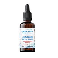 MetaDrops Liquid Chromium Picolinate – 400mcg per Serving | Sublingual Drops for Enhanced Absorption | Supports Metabolism & Blood Sugar Levels