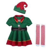 Naujųjų Metų Kalėdų Elfės Kostiumas Mergaitei Karnavalinė Suknelė Cosplay Apranga Šeimos Derinimo Apranga Vaikui Suaugusiam Rec.Height 100cm-Girls&Women blue