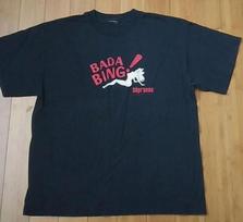 Vintažinis 2000 m. „The Sopranos“ „Bada Bing“ reklaminis grafinis marškinėlis Vyriškas Unisex marškinėlis XXL beige