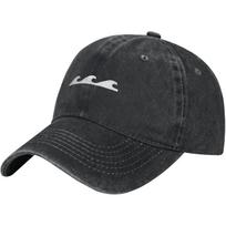 Wave Surfing Print Washed Cotton Baseball Cap Lightweight Adjustable Outdoor Sport Hat Can Be Adjusted gray