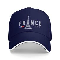 France Paris French Flag Eiffel Tower Baseball Cap  Spring Casual Hip Hop Hats For Unisex Hunting Camping Sun Snapback Cap One Size blue