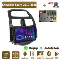 Android Carplay Automobilio Radijas Chevrolet Spark 2010-2015 Multimedia Grotuvas Galvos Vienetas Stereo GPS Navigacija BT WIFI 4+64GB 4+64GB,A