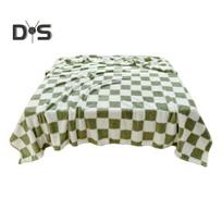 Pliušinis pledas šachmatų lentos raštu, kvėpuojantis, pūkuotas, languotas, lovos pledas visais sezonais, namams, biurui, kelionėms 70cm žalia