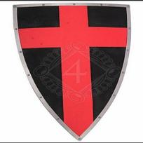Medieval Knight Armor Shield Templar Steel Armor Shield Crusader Reenactment LARP cosplay Warrior Shield 28 inch