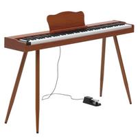Digital Piano 88 Keys Semi Weighted Full Size Keyboard Stand Brown, for Beginners, 600 Tones, 600 Rhythms, Electric Piano, with Sustain Pedal,