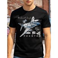 McDonnell Douglas F-4 Phantom II Fighter Jet Pattern - Fashion Street Style Print - Men's Crew Neck T-Shirt - Men's Versatile Short Sleeve T-Shirt S juoda