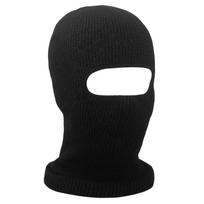 1 Hole Knitted Full Face Ski Mask Winter Balaclava Face Cover for Outdoor Sports black