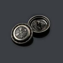 10 vnt. Juodi metaliniai paltų sagos Drabužiai Švarkas Trenčas Megztinis Sagos Aksesuarai Apvalios Universalios Viršutinės sagos Daquan 7 * 40L = 25.0 MM * Round