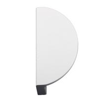 64 mm pusmėnulio stalčiaus rankenėlės Aliumininė furnitūra virtuvės komodai miegamojo svetainės viešbučio vilos baldų rankenėlė (White,Diameter:80mm) balta