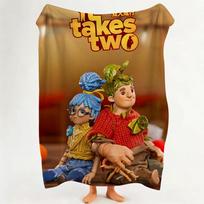 Game I It T Takes T Two Throw Flannel Throw Blanket Suitable for Sofa Living Room Bedroom 75cmx90cm brown