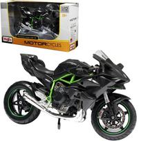 Maisto 1:12 Kawasaki Ninja H2-R Diecast Motorcycle Model, Grey black
