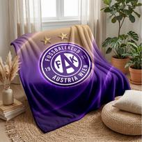 Austria Wien FC Minkštas flanelės vilnos pledas Lengvas jaukus šiltas pledas sofai lovai namų dekoravimui 100x150cm