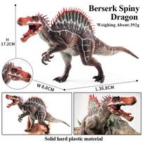 Oenux New Jurassic Dinosaur Brinquedo Spinosaurus Action Figures Open Mouth Tyrannosaurus Animals Model Collection Kid Toy Gift gray