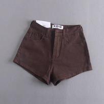 European & American Style Spicy High-Waisted Denim Shorts - Summer 2025 Slimming, Butt-Lifting Sexy Hot Pants XS kava