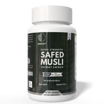Safed Musli šaknies kapsulės | Žolelių papildas 60 kapsulių Pack = 120 Capsules