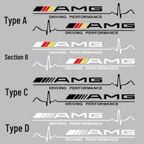 Personalized Decorative Stickers for Mercedes-AMG Cars white